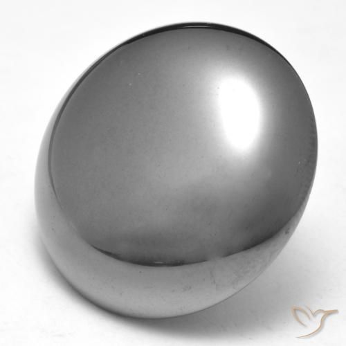 39.70 ct Gray Hematite Stone, Natural Hematite in Round Cabochon Shape for Sale