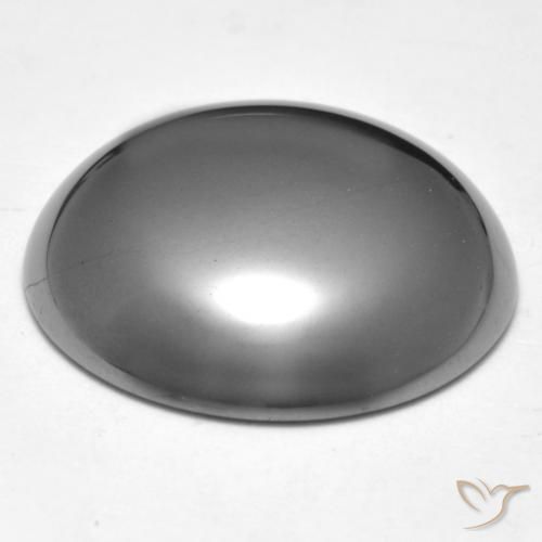 Hematite Gemstone in 21.7 mm Size for Sale, Hematite Stone in Silver Gray Color