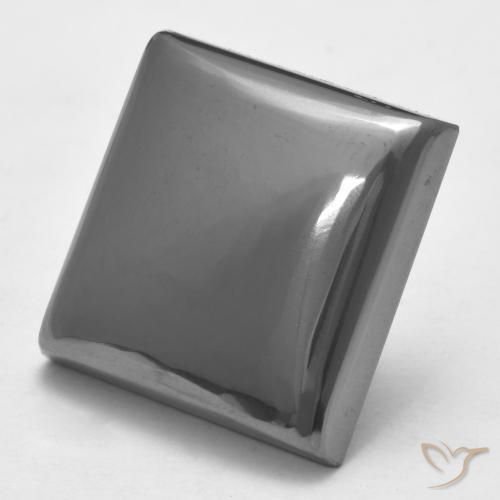 19.45 ct Gray Hematite Stone, Natural Hematite in Square Cabochon Shape for Sale
