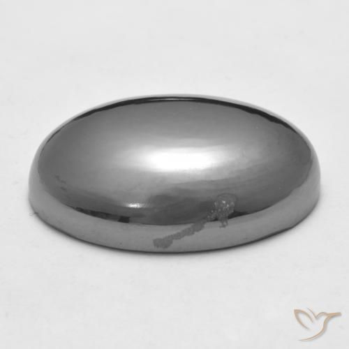 Hematite Gemstone in 23.4 x 17.3 mm Size for Sale, Hematite Stone in Silver Gray Color