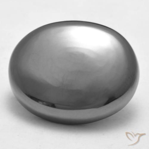 33.23ct Natural Medium Gray Hematite, Oval, Opaque