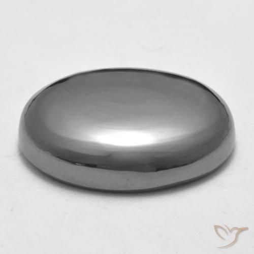 Hematite Gemstone in 21.7 x 17.4 mm Size for Sale, Hematite Stone in Medium Gray Color
