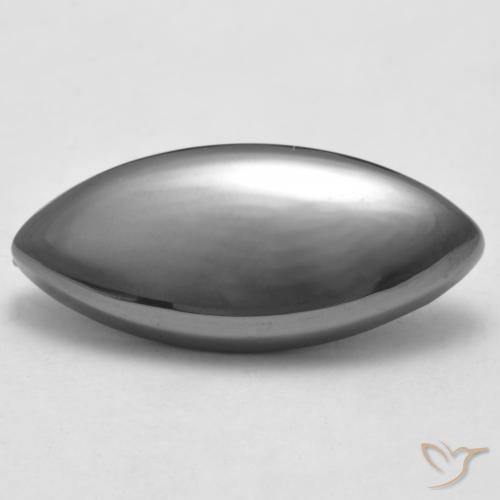 25.87ct Natural Medium Gray Hematite, Marquise, Opaque