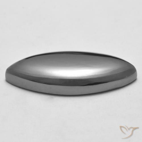 Hematite Gemstone in 28.3 x 12.7 mm Size for Sale, Hematite Stone in Medium Gray Color