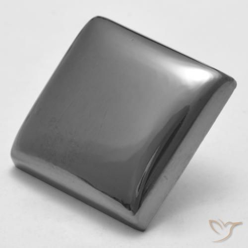 23.09 ct Gray Hematite Stone, Natural Hematite in Square Cabochon Shape for Sale