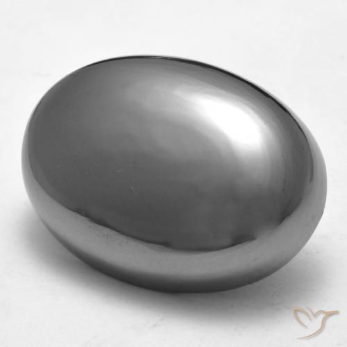 29.63 ct Gray Hematite Stone, Natural Hematite in Oval Cabochon Shape for Sale