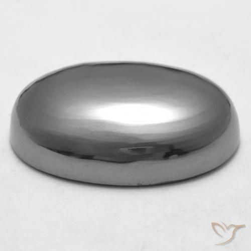 Hematite Gemstone in 21 x 15.2 mm Size for Sale, Hematite Stone in Silver Gray Color