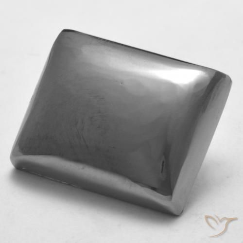 26.76 ct Gray Hematite Stone, Natural Hematite in Baguette Cabochon Shape for Sale