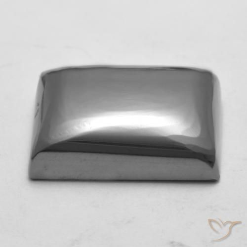 Hematite Gemstone in 17.6 x 14 mm Size for Sale, Hematite Stone in Medium Gray Color