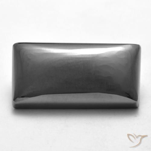 21.11ct Natural Silver Gray Hematite, Baguette, Opaque