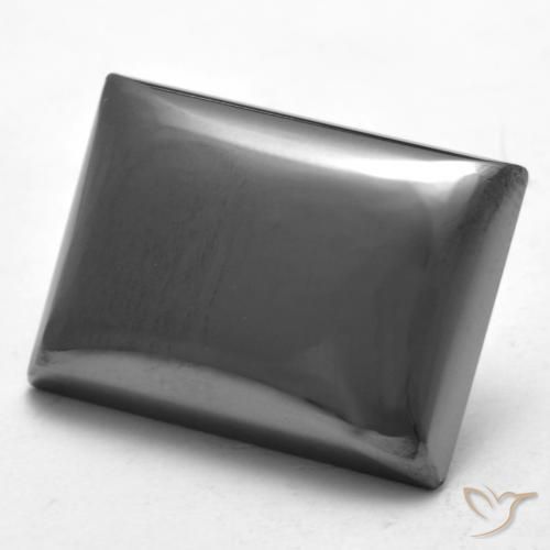 21.86 ct Gray Hematite Stone, Natural Hematite in Baguette Cabochon Shape for Sale