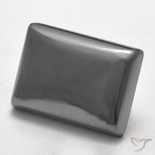 20.48 ct Gray Hematite Stone, Natural Hematite in Baguette Cabochon Shape for Sale