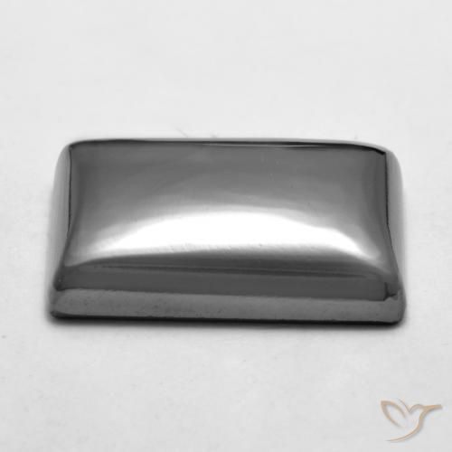 Hematite Gemstone in 18 x 13 mm (calibrated) Size for Sale, Hematite Stone in Silver Gray Color