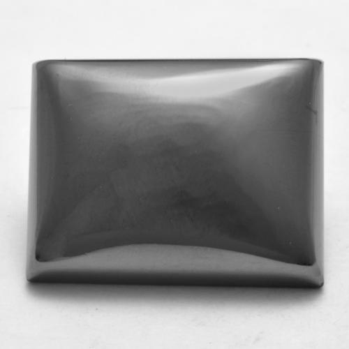 25,88 ct baguetteschliff grauer Hämatit aus Brasilien, Größe 18,7 x 14,6mm, natürlicher Edelstein, Opaque Reinheit, 1 Stück baguetteschliff Hämatit, Mohs-Härte von 5,5 - 6,5 , Photo A
