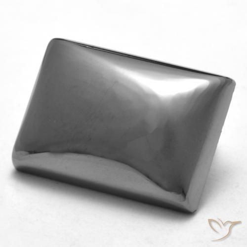 23.34 ct Gray Hematite Stone, Natural Hematite in Baguette Cabochon Shape for Sale