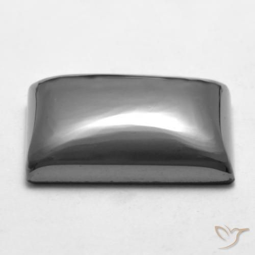 Hematite Gemstone in 18 x 13 mm (calibrated) Size for Sale, Hematite Stone in Medium Gray Color