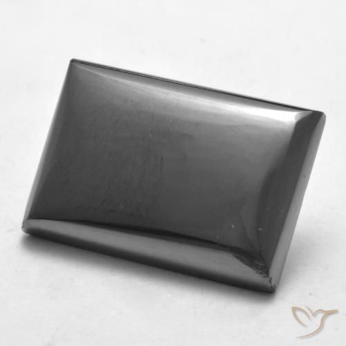 20.53 ct Gray Hematite Stone, Natural Hematite in Baguette Cabochon Shape for Sale