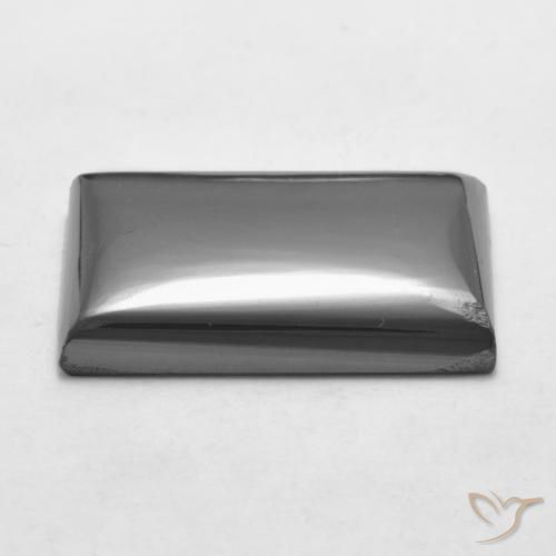 Hematite Gemstone in 19.8 x 13.5 mm Size for Sale, Hematite Stone in Medium Gray Color
