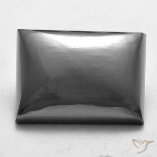 24,59 ct baguetteschliff grauer Hämatit aus Brasilien, Größe 18,7 x 13,6mm, Garantiert natürlicher Edelstein, Opaque Reinheit, 1 Stück Hämatit in Silbergrau Farbe, Mohs-Härte von 5,5 - 6,5, Photo A