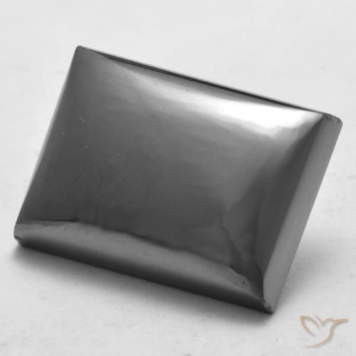 24.59 ct Gray Hematite Stone, Natural Hematite in Baguette Cabochon Shape for Sale
