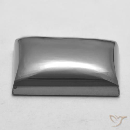 Hematite Gemstone in 18.7 x 13.6 mm Size for Sale, Hematite Stone in Silver Gray Color