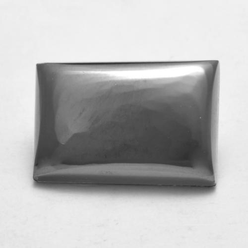 Silver Gray Hematite Gem - 7.1ct Baguette Cabochon (ID: 554947)