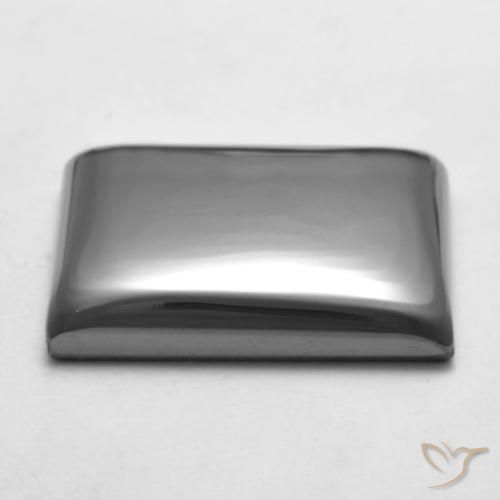 Hematite Gemstone in 19 x 14.8 mm Size for Sale, Hematite Stone in Medium Gray Color