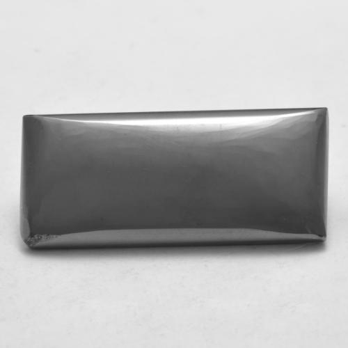 Silver Gray Hematite Gem - 13.2ct Baguette Cabochon (ID: 554950)
