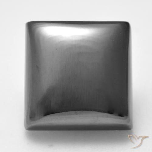 29.60ct Natural Medium Gray Hematite, Square, Opaque