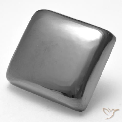 24.67 ct Gray Hematite Stone, Natural Hematite in Square Cabochon Shape for Sale