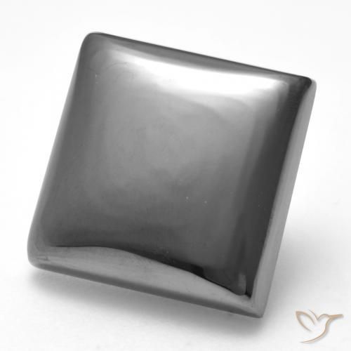 22.03 ct Gray Hematite Stone, Natural Hematite in Square Cabochon Shape for Sale