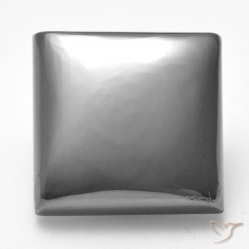 26.32ct Natural Silver Gray Hematite, Square, Opaque