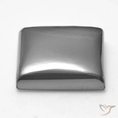Hematite Gemstone in 16.7 x 16.3 mm Size for Sale, Hematite Stone in Silver Gray Color