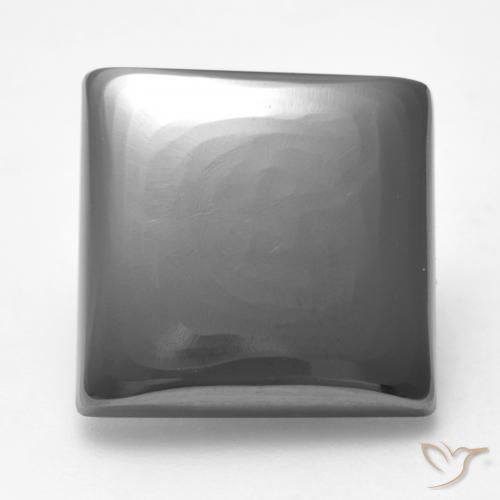 18.53ct Natural Silver Gray Hematite, Square, Opaque
