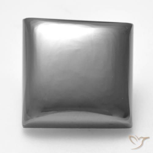 26.41ct Natural Medium Gray Hematite, Square, Opaque
