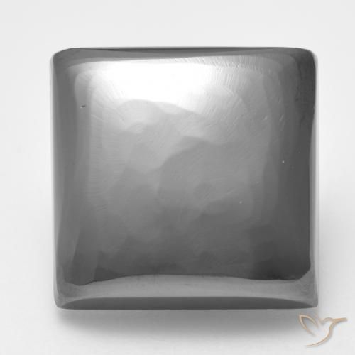 27.58ct Natural Silver Gray Hematite, Square, Opaque