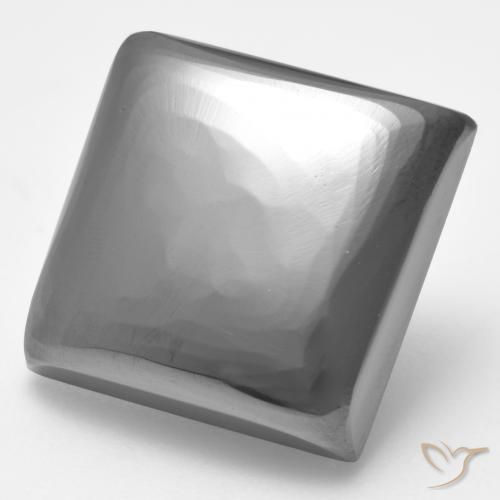 27.58 ct Gray Hematite Stone, Natural Hematite in Square Cabochon Shape for Sale