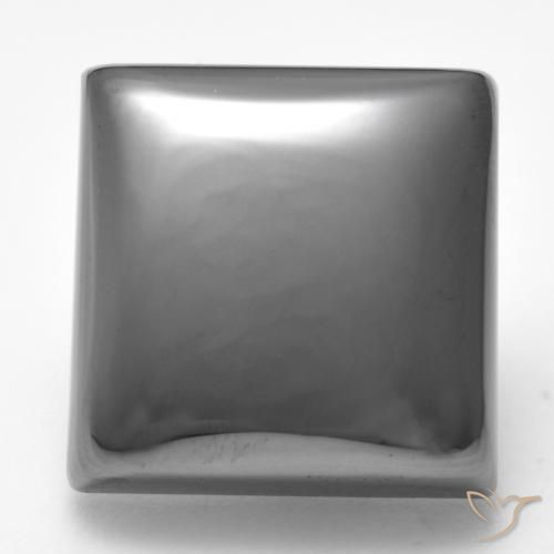 26.28ct Natural Silver Gray Hematite, Square, Opaque