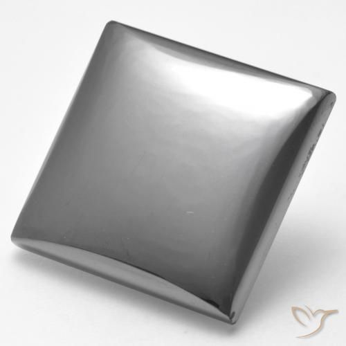 26.57 ct Gray Hematite Stone, Natural Hematite in Square Cabochon Shape for Sale