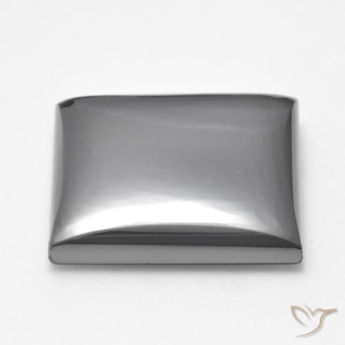 Hematite Gemstone in 18 x 18 mm (calibrated) Size for Sale, Hematite Stone in Silver Gray Color