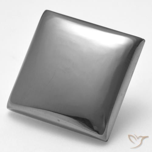 28.19 ct Gray Hematite Stone, Natural Hematite in Square Cabochon Shape for Sale