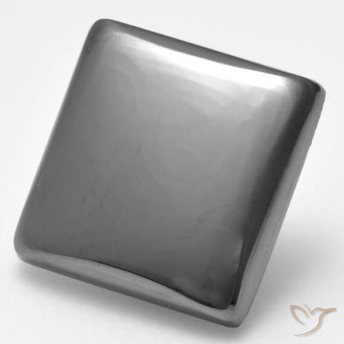 19.04ct Natural Silver Gray Hematite, Square, Opaque