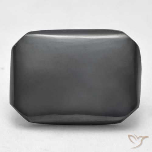 20.6 x 15.1mm Octagon / Emerald Cut Gray Hematite from Brazil, Weight of 21.42ct, Natural untreated Gemstone in Opaque Clarity, 1pc Octagon Cabochon Hematite - Color: Medium Grey, Mohs Hardness of 5.5 - 6.5, Photo A