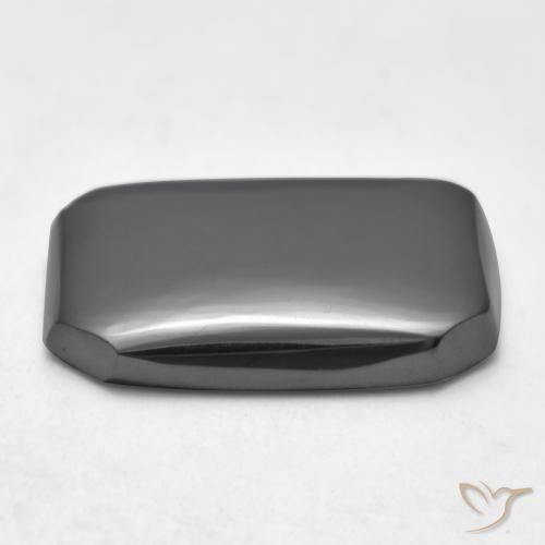Hematite Gemstone in 20 x 15 mm (calibrated) Size for Sale, Hematite Stone in Medium Grey Color