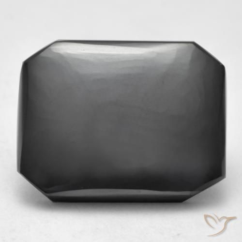 17.40ct Natural Medium Grey Hematite, Emerald Cut, Opaque
