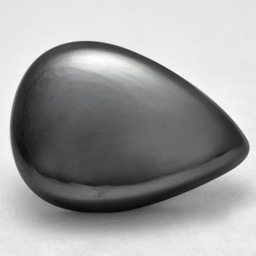39.86 ct Gray Hematite Stone, Natural Hematite in Pear Cabochon Shape for Sale