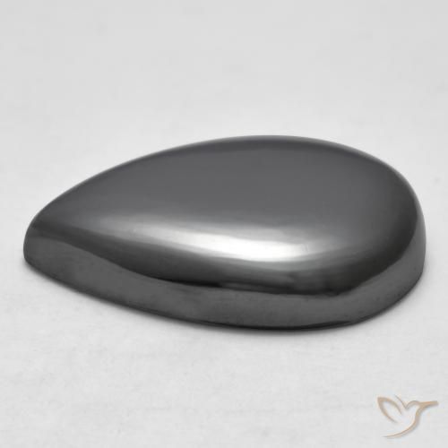 Hematite Gemstone in 25 x 18 mm (calibrated) Size for Sale, Hematite Stone in Medium Grey Color