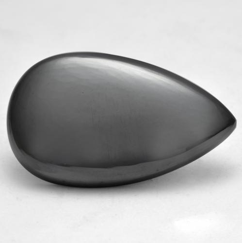 41.46 ct Gray Hematite Stone, Natural Hematite in Pear Cabochon Shape for Sale