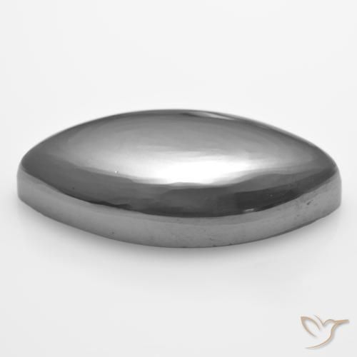 Hematite Gemstone in 24.5 x 12.8 mm Size for Sale, Hematite Stone in Silver Gray Color