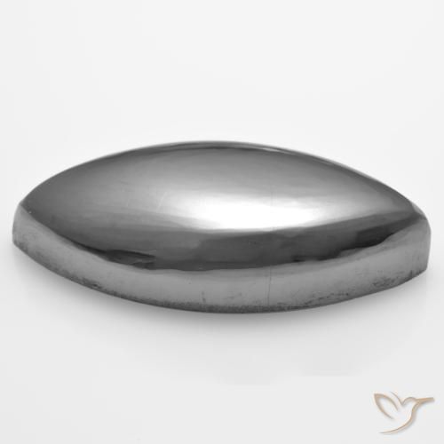 Hematite Gemstone in 25.6 x 12.5 mm Size for Sale, Hematite Stone in Medium Gray Color